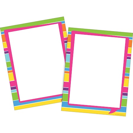 Barker Creek Happy Bright Stripe Computer Paper, 100 sheets/Package 3625